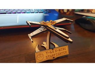 Интересный макет Чертёж для лазерной резки истребителя X-wing