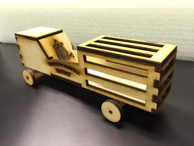 Макет Чертёж для лазерной резки машинка дляcrate derby — изображение 1