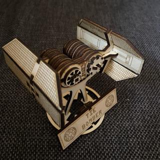 Интересный макет Чертёж для лазерной резки мини-бомбардировщик Tie из Звёздных войн