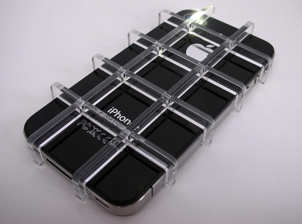 Макет Чертёж для лазерной резки чехла iPhone 4