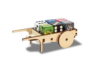 Интересный макет Чертёж для лазерной резки 3D-головоломка в виде тележки с кубиками