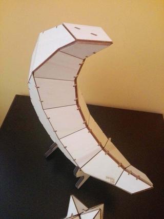 Интересный макет Чертёж для лазерной резки 3D-головоломка в стиле low poly луна