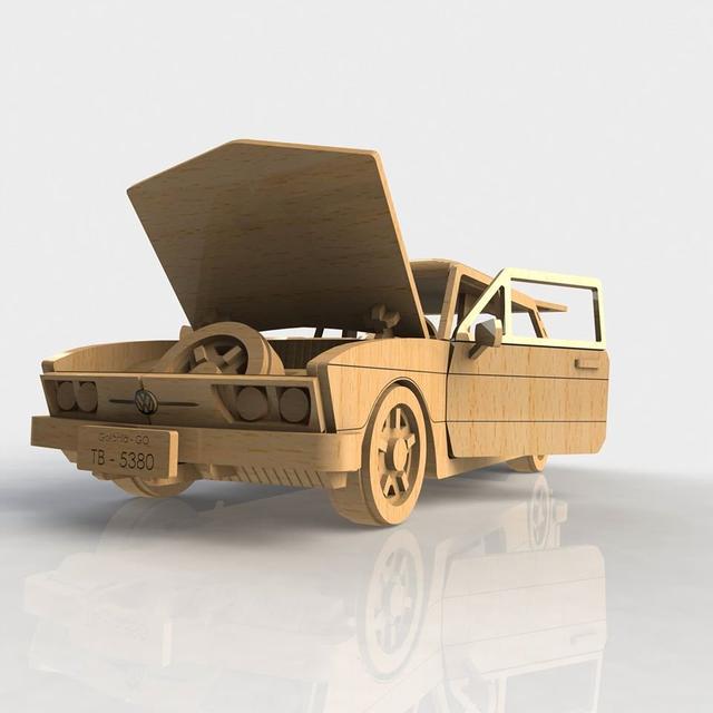 Макет Чертёж для лазерной резки Volkswagen Brasilia — изображение 1