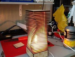 Интересный макет Чертёж для станка лампы DXF-файл вариант 1