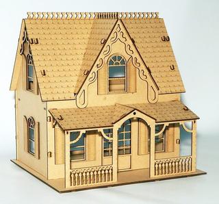 Интересный макет Чертёж дома для станка файл dxf