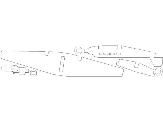 Макет Чертёж модели самолёта Junkers Ju 52 для лазерной резки SVG-файл