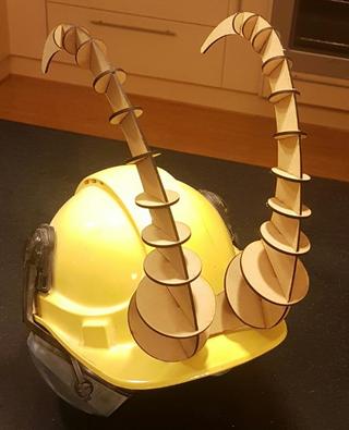 Интересный макет Чертёж шлема Локи для лазерной резки формат dxf