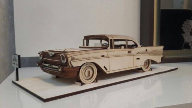 Макет Чертёж Chevrolet Bel Air 1957 для лазерной резки на станке с ЧПУ