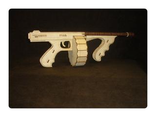 Интересный макет Чертёж Tommy gun для лазерной резки pdf-файл