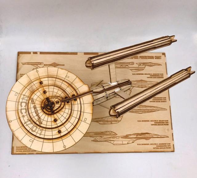 Макет Чертёж USS Enterprise для лазерной резки DXF файл — изображение 1