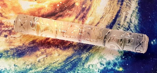 Макет Шаблон для лазерной гравировки на изогнутой поверхности файл dxf — изображение 1