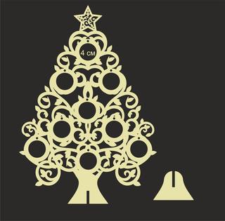 Интересный макет Шаблон для лазерной резки деревянной рождественской ёлки для станка с ЧПУ