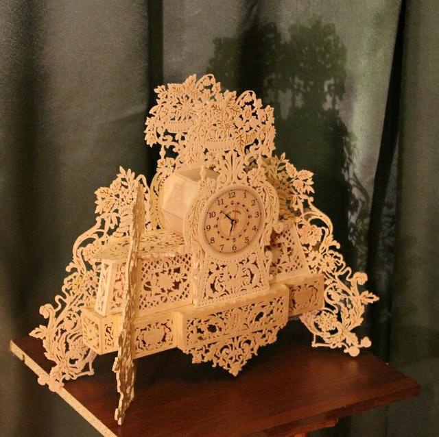 Макет Шаблон старинных часов для лазерной резки файл dxf