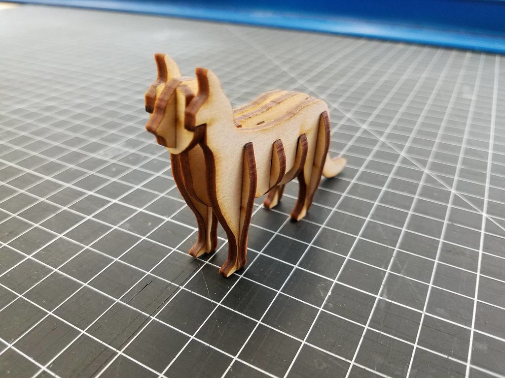 Макет Шаблон 3D-фигурки кота для лазерной резки файл PDF
