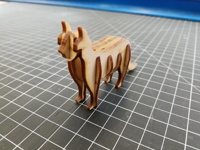 Макет Шаблон 3D-фигурки кота для лазерной резки файл PDF