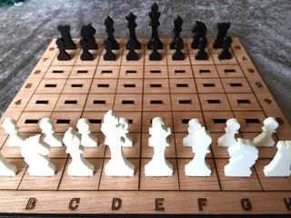 Интересный макет Шахматная игра макет для лазерной резки файл dxf