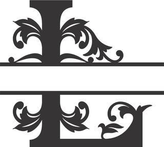 Интересный макет Шрифт Regal split для лазерной резки файл DXF вариант 10