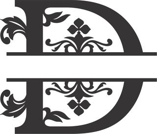 Интересный макет Шрифт Regal split для создания макета в формате dxf вариант 2