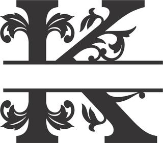 Интересный макет Шрифт Regal split k для создания макета в формате dxf