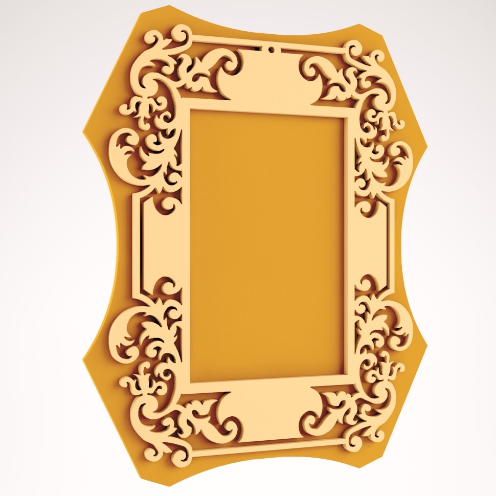 Макет Эlegant wall frame чертёж для ЧПУ для лазерной резки