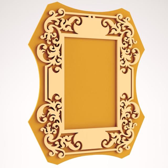 Макет Эlegant wall frame чертёж для ЧПУ для лазерной резки
