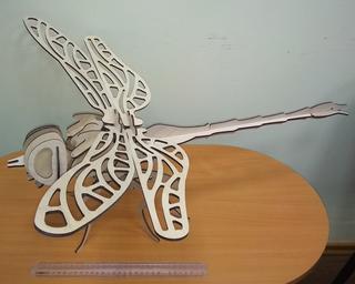 Интересный макет 3D макет деревянной стрекозы для лазерной резки
