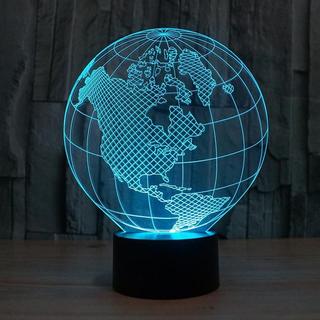 Интересный макет 3D-иллюзионная лампа-глобус чертёж для лазерной резки формат dxf