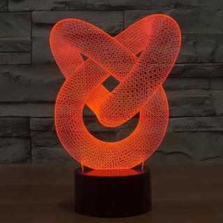 Интересный макет 3D-иллюзия-ночник в виде любовного узла макет для лазерной резки