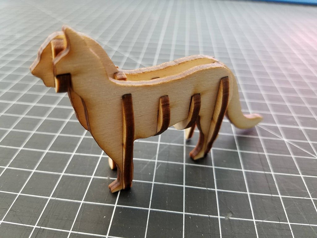Макет 3D-макет деревянного кота для лазерной резки PDF-файл