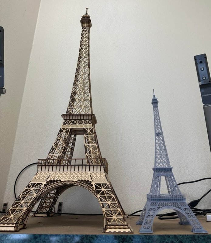 Макет 3D-модель Эйфелевой башни для лазерной резки файл SVG