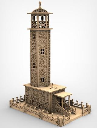 Интересный макет 3D-модель деревянного маяка для лазерной резки