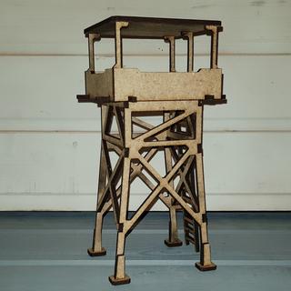 Интересный макет 3D-модель деревянной сторожевой башни для лазерной резки файл DXF