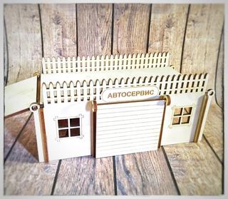 Интересный макет 3D-модель мастерской механика для лазерной резки