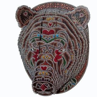 Интересный макет 3D-пазл в виде медведя макет для станка