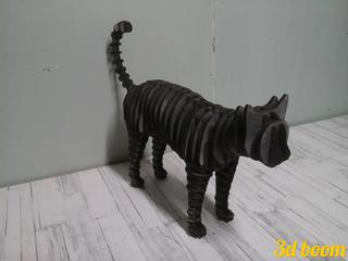 Интересный макет 3D-пазл в виде стоящей кошки макет для лазерной резки 4 мм