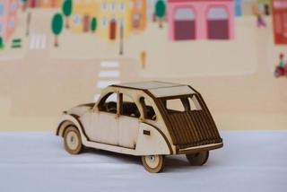 Интересный макет 3D-пазл в виде Citroen 2CV макет для лазерной резки формат DXF