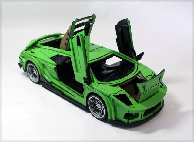 Макет 3D-пазл в виде Lamborghini для лазерной резки файл PDF — изображение 2