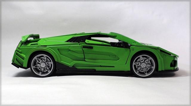 Макет 3D-пазл в виде Lamborghini для лазерной резки файл PDF — изображение 1