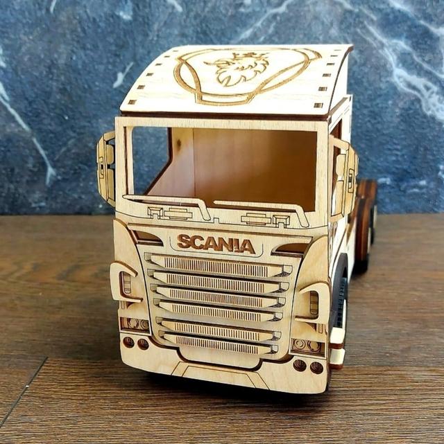 Макет 3D-пазл по образу Scania R580 для лазерной резки — изображение 1