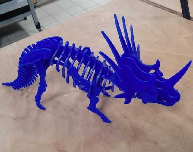 Макет 3D-пазл стиракозавр динозавр для лазерной резки файл DXF