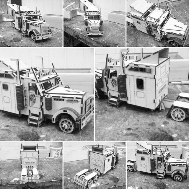 Макет 3D-пазл Kenworth W900 для лазерной резки — изображение 4