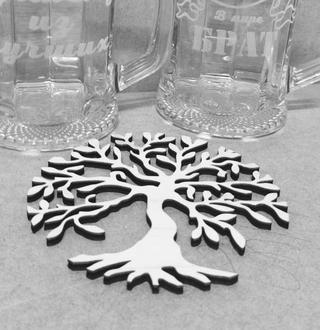 Интересный макет Celtic tree of life decoration чертёж для ЧПУ для лазерной резки