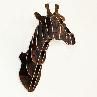 Интересный макет Giraffe wall trophy чертёж для ЧПУ для лазерной резки
